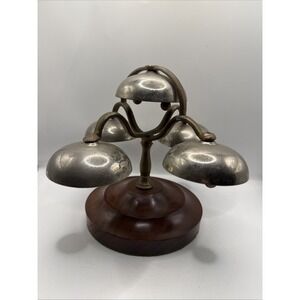 Antique 5 Bell Tower ~ Horse Carriage Sleigh Bells ~ Mounted On Base RARE